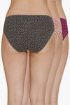 Amante Medium Rise Full Coverage Bikini Panty (Pack of 3) - Multicolor — thumbnail 2